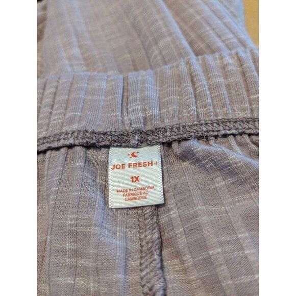 Womens Lounge Pajama Pants Plus Size 1X Dusty Rose Stretch Sleepwear - Picture 3 of 4